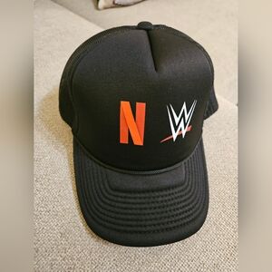 Black Netflix WWE Trucker Hat